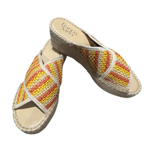 Franco Sarto Women's Multicolor Woven Sandals, Size 7 - Picture 2 of 8